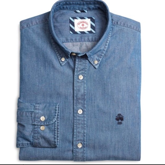 brooks brothers denim shirt